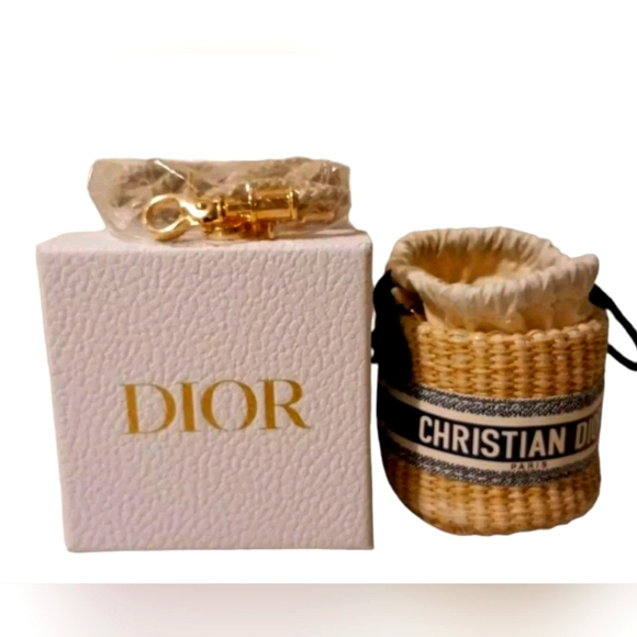 🔥LAST Day💙 Christian DIOR Authentic Straw Pouch Rattan MINI Rare - Picture 9 of 16